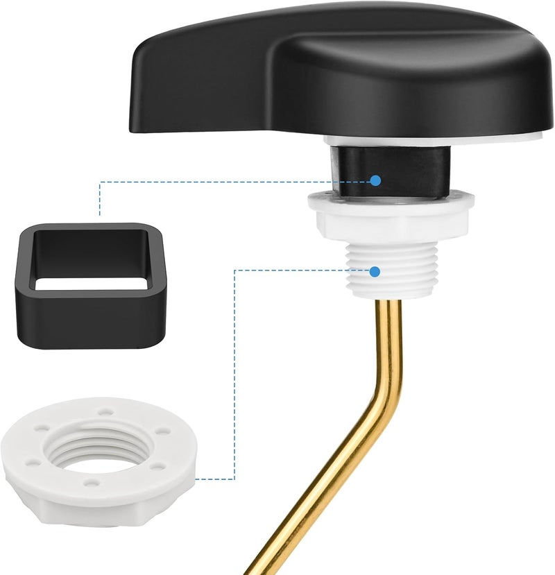 Ancable Compatible with TOTO Toilet Handle Replacement Parts Kit, Universal THU068#CP Trip Lvr for St743S Side Mount Toilet Flush Tank Lever Handle for TOTO Kohler Toilet Tank, 1-Pack Matte Black - Image 3